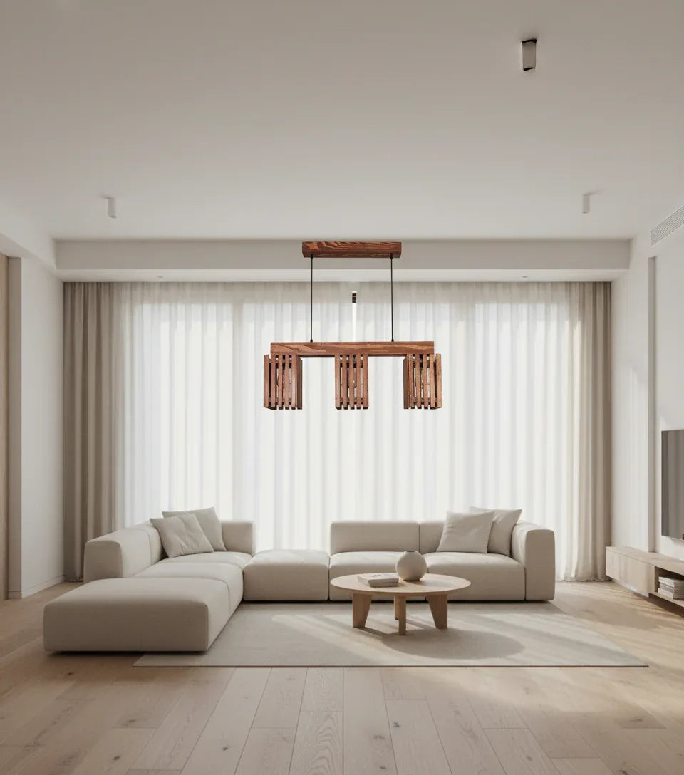 Elegant Brown Wooden Series Hanging Lamp-ArtyCraftz.com