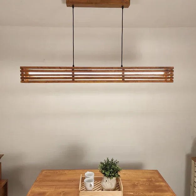 Elegant Baton Brown LED Hanging Lamp On ceiling
