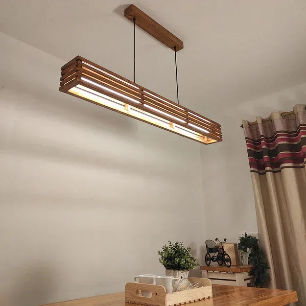 Elegant Baton Brown LED Hanging Lamp Best View