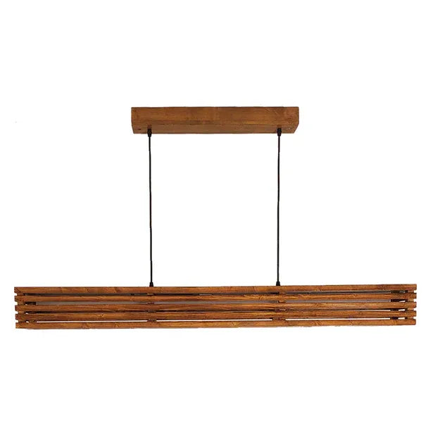 Elegant Baton Brown LED Hanging Lamp in white plain background