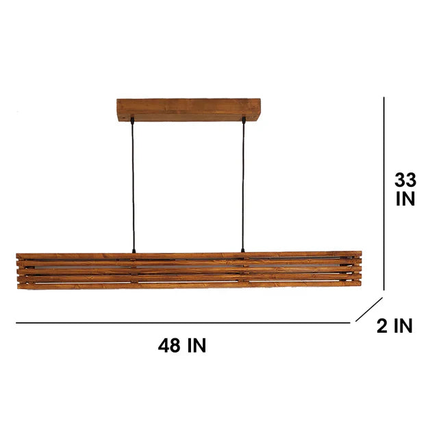 Elegant Baton Brown LED Hanging Lamp