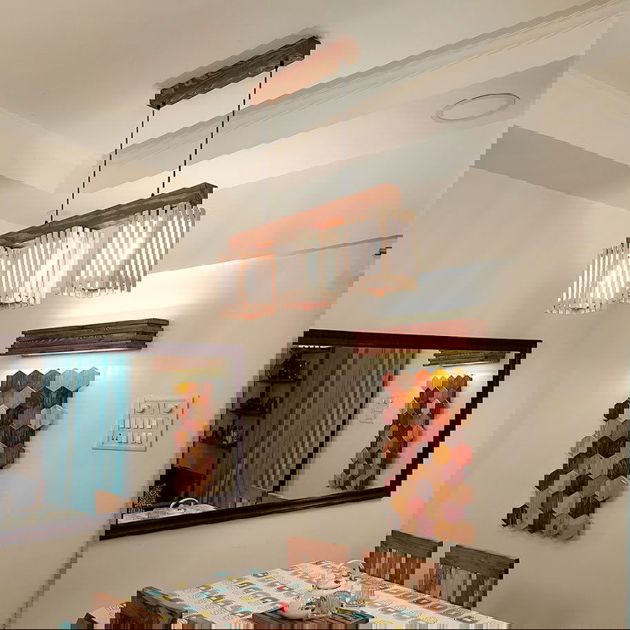 Elegant Beige & Brown Wooden Series Hanging Lamp - ArtyCraftz.com