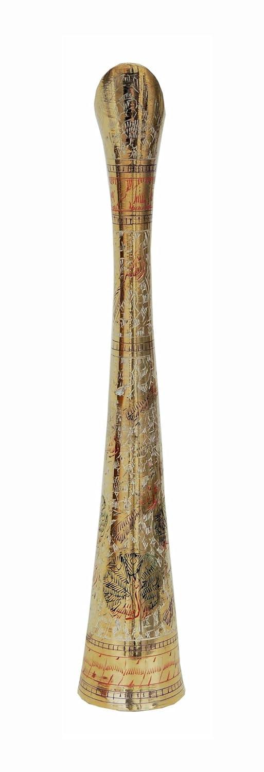 Elegant Tall Engraved Metal Decorative Vase-ArtyCraftz.com