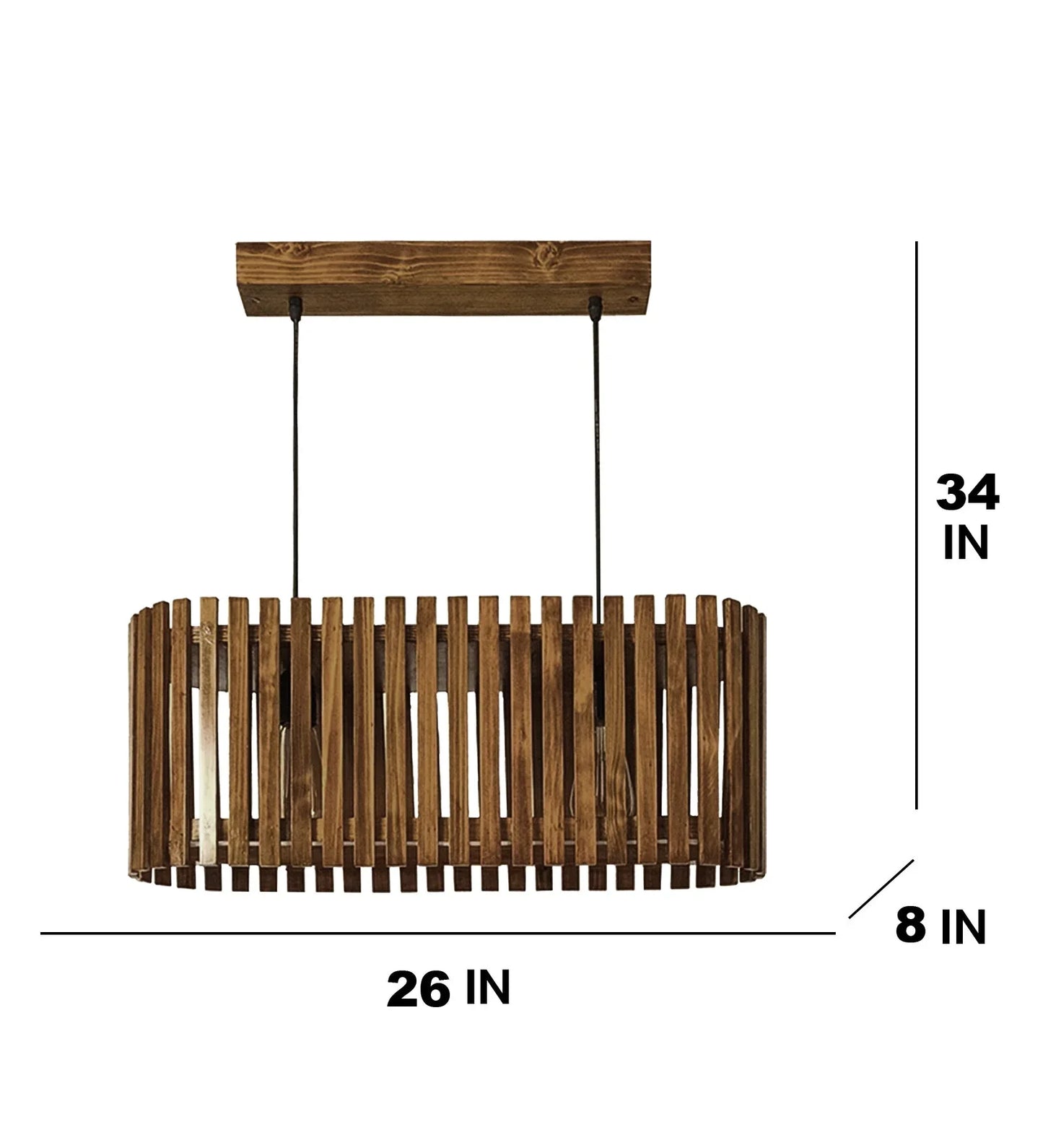 Elora 24 Centrum Wooden Hanging Lamp-ArtyCraftz.com