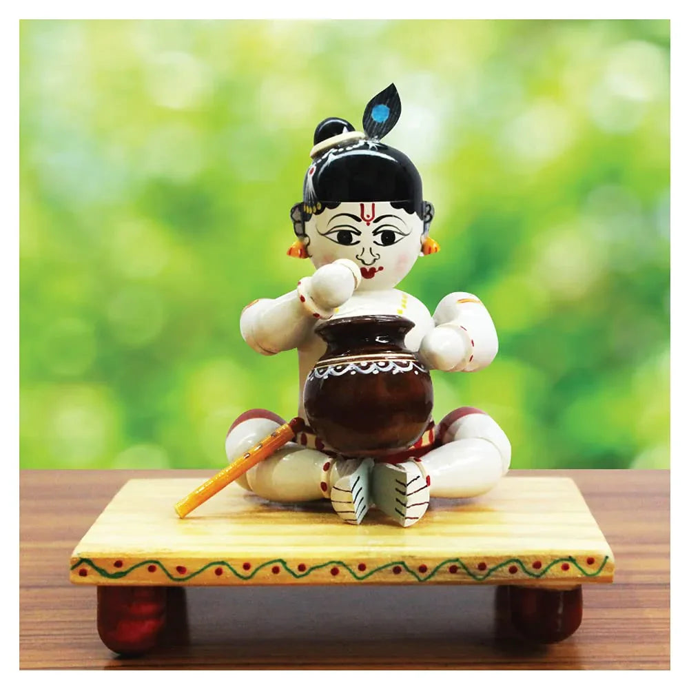 Etikoppaka Balakrishna with Ghee Pot Showpiece-ArtyCraftz.com