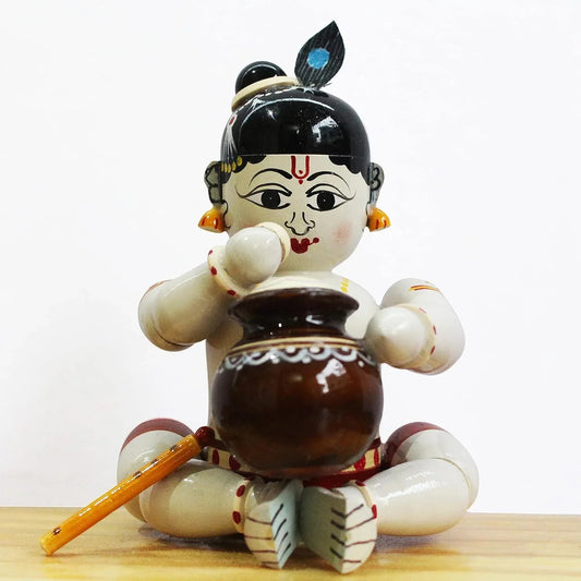 Etikoppaka Balakrishna with Ghee Pot Showpiece-ArtyCraftz.com