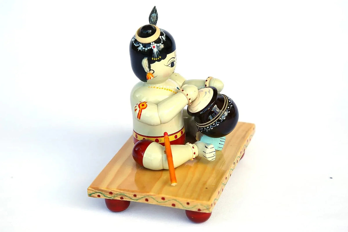 Etikoppaka Balakrishna with Ghee Pot Showpiece-ArtyCraftz.com