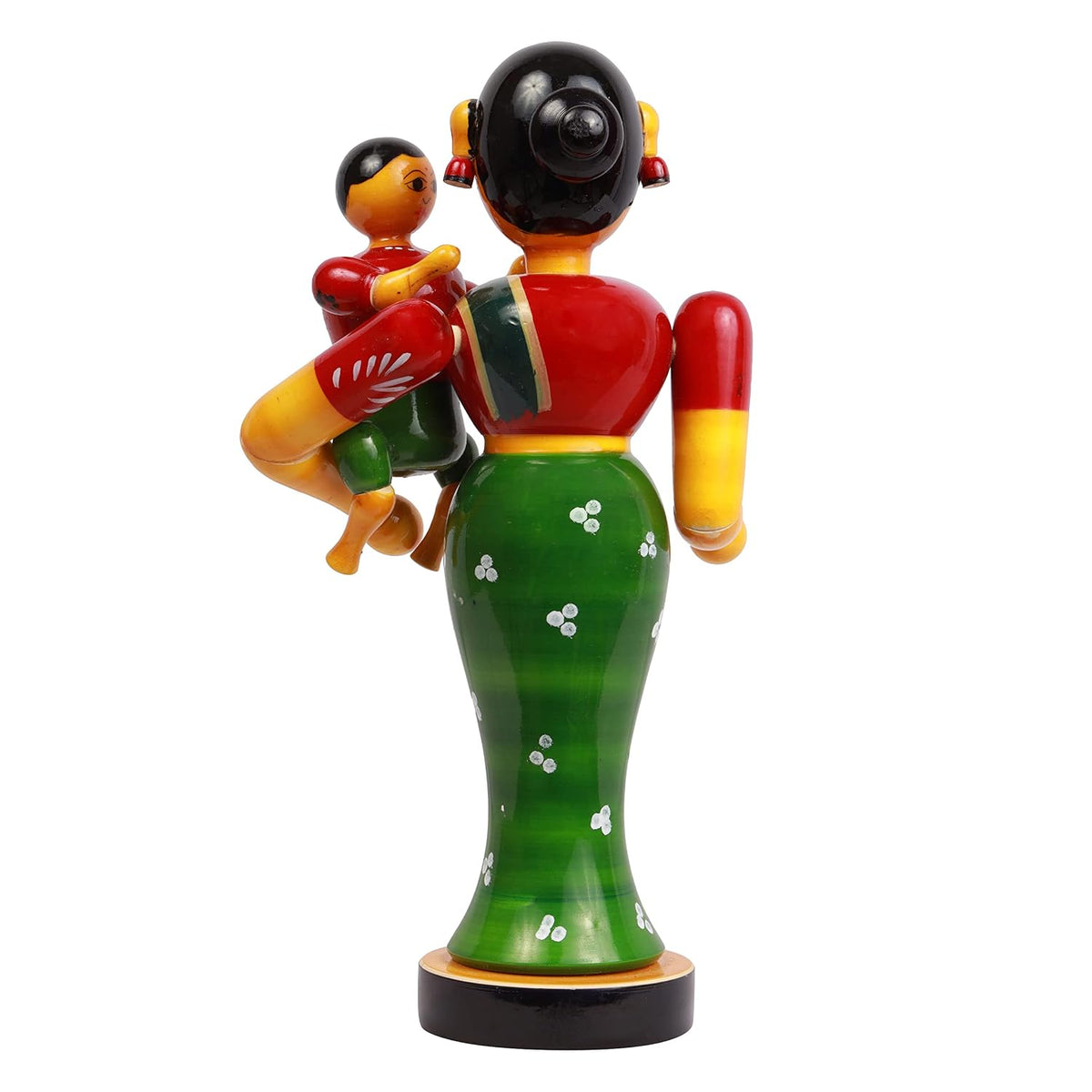 Etikoppaka Wooden Mother and Child Figurine -artycraftz.com