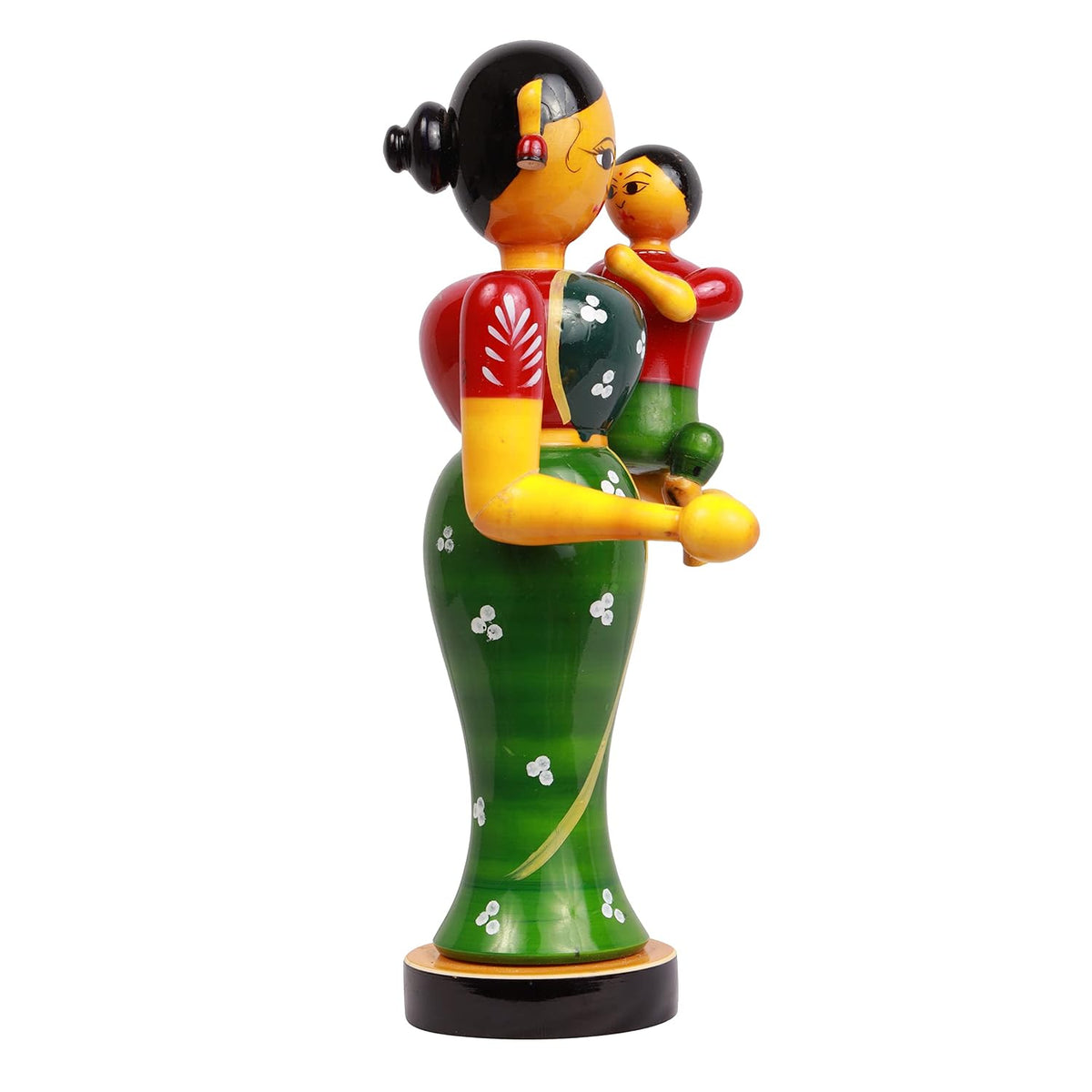 Etikoppaka Wooden Mother and Child Figurine -artycraftz.com
