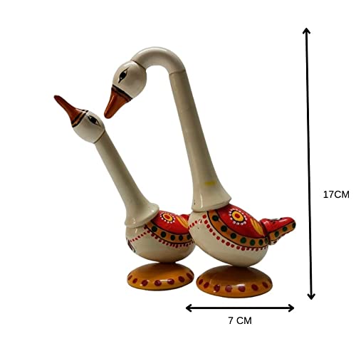 Etikoppaka Wooden Swan Pair Measurement-ArtyCraftz.com