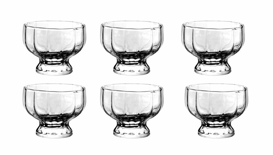 European Style Cute Glass Stripped Ice Cream Bowl - ArtyCraftz.com