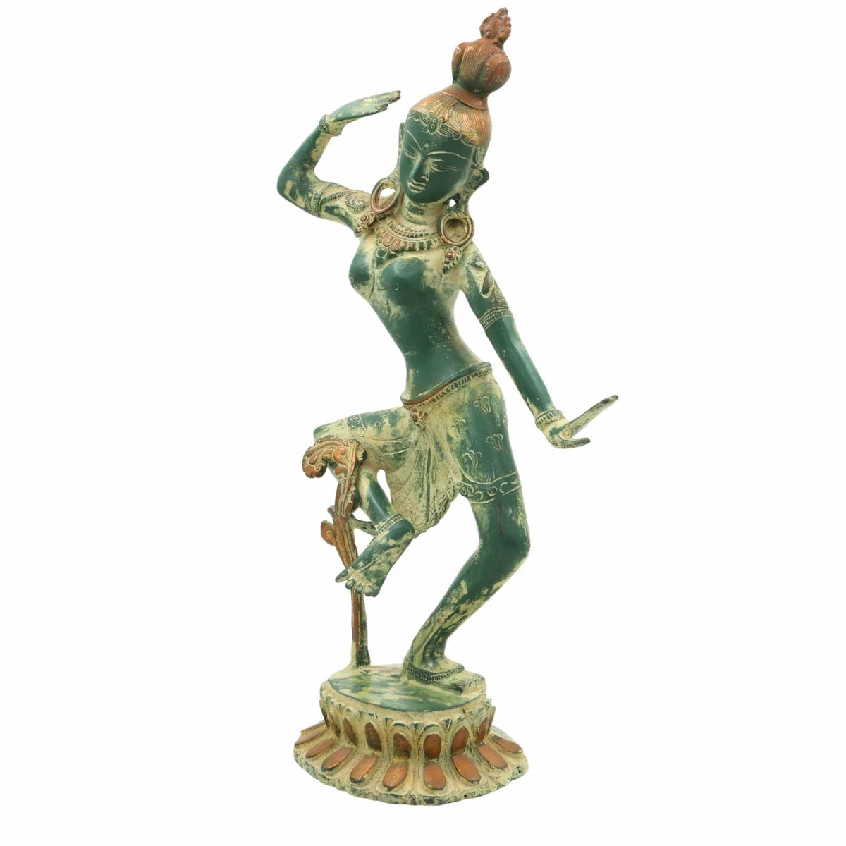 Exquisite Brass Dancing Tara Devi Statue-ArtyCraftz.com