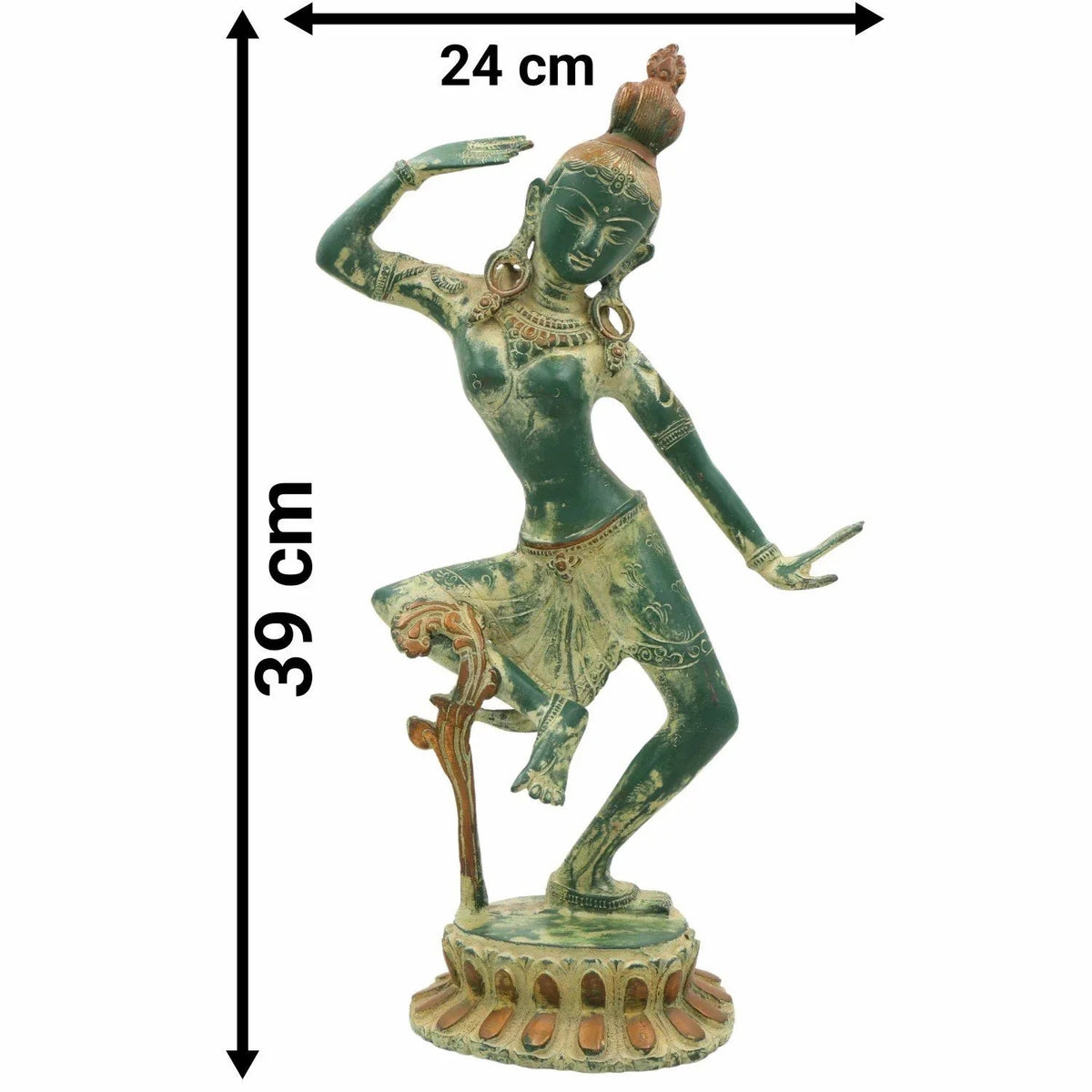 Exquisite Brass Dancing Tara Devi Statue-ArtyCraftz.com