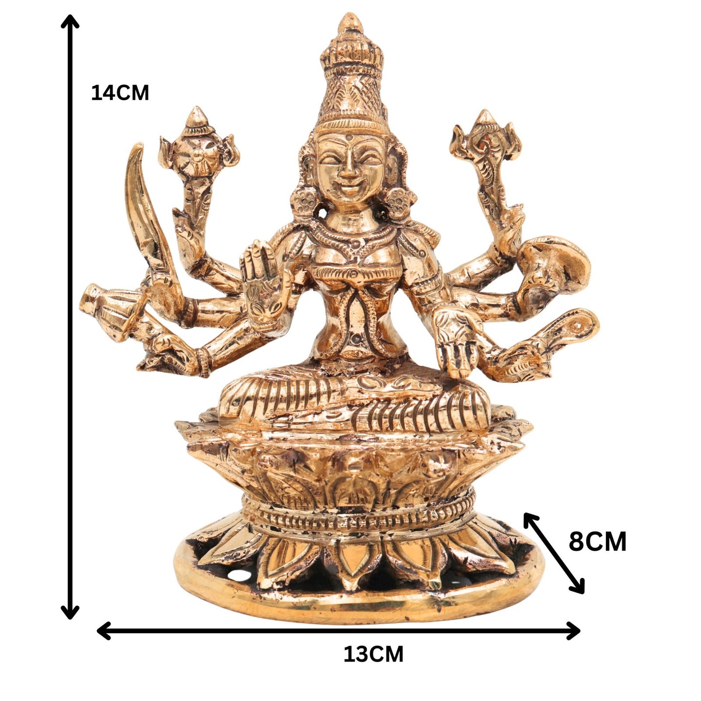 Exquisite Bronze Ashta Lakshmi Idol Set-ArtyCraftz.com