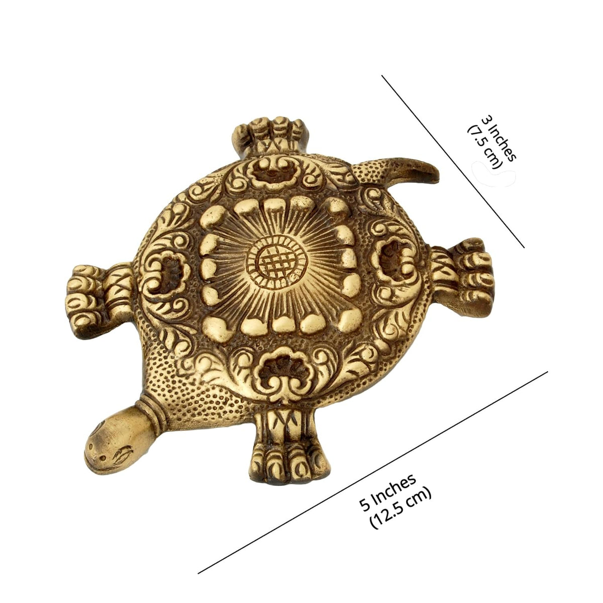 Feng Shui Brass Turtle Showpiece-ArtyCraftz.com