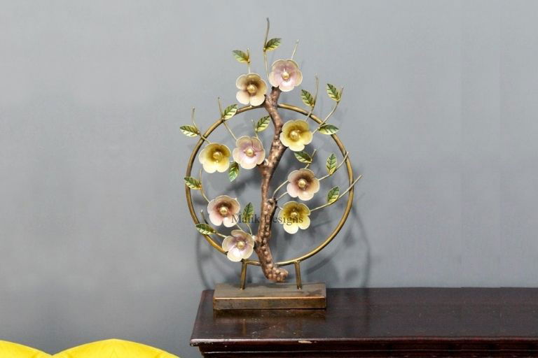 Flower Showpiece Metal Table Decor - ArtyCraftz.com