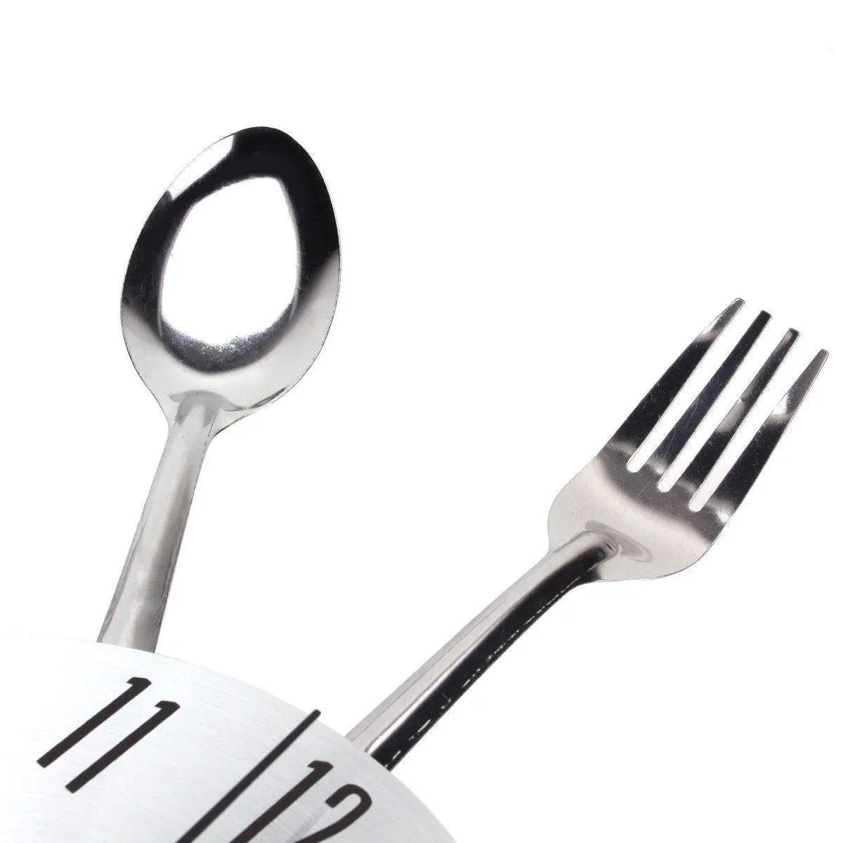 Fork and Spoon Kitchen Wall Clock