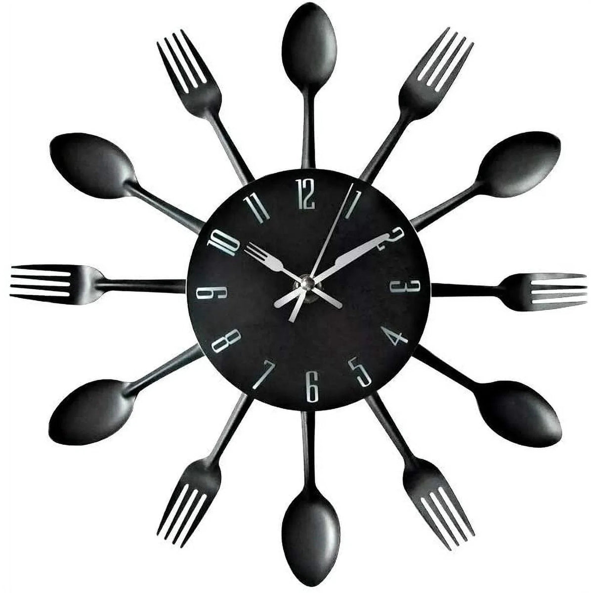 Fork and Spoon Kitchen Wall Clock