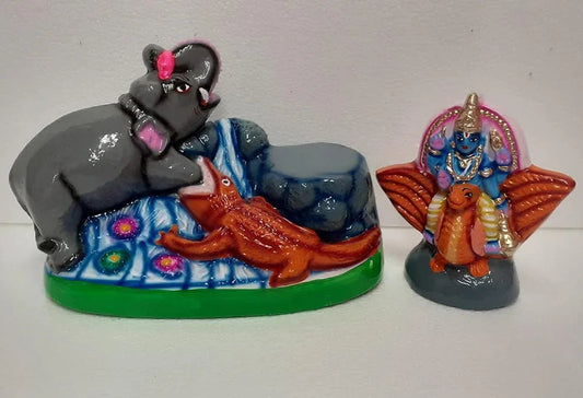 Gajendra Moksham Papier Mache Golu Dolls-ArtyCraftz.com