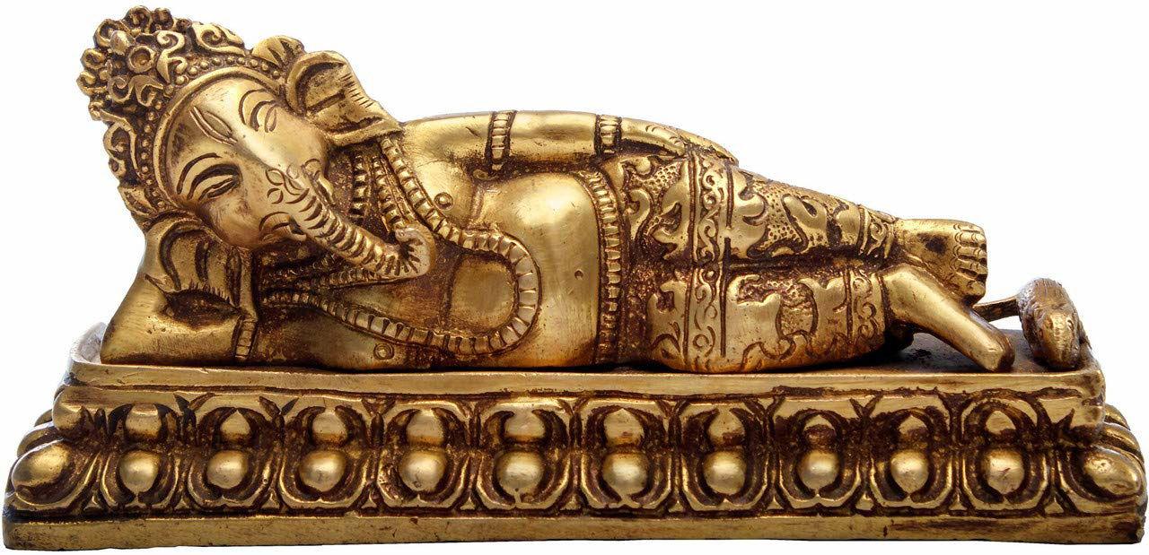 Ganesha Idol Statue - (Brass, Height 3.3") - ArtyCraftz.com