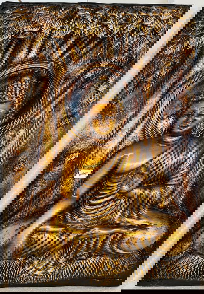 Gautam Buddha 3D Wall Mural for Living Room and Gifting - ArtyCraftz.com