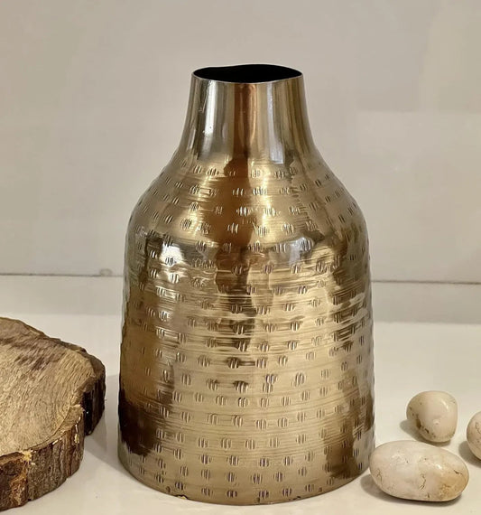 Glorious Gold Jar Shaped Iron Vase-ArtyCraftz.com