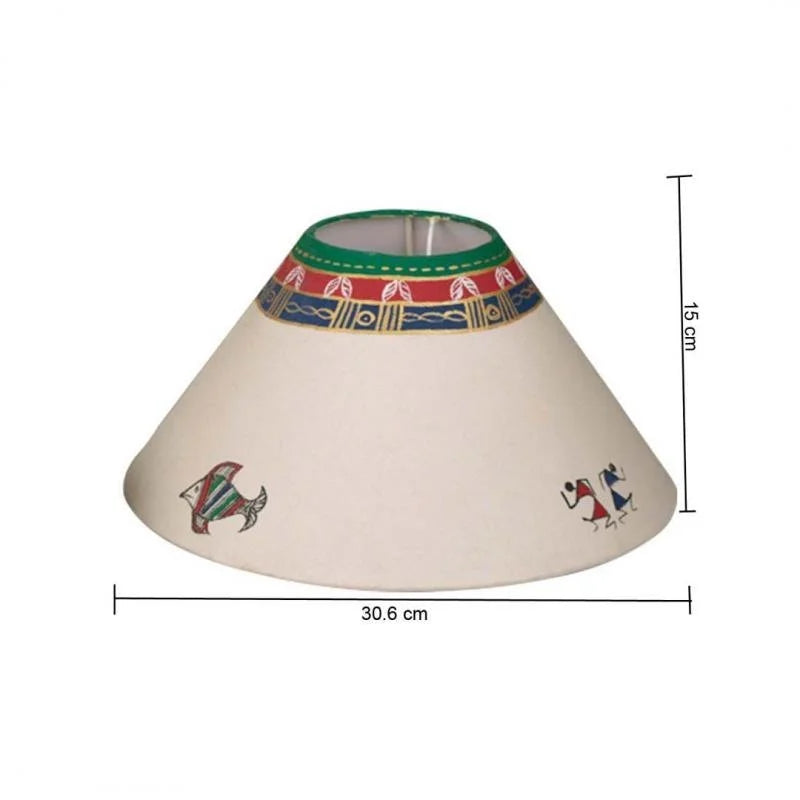 Glossy Wooden Hand Painted Decor Table Lamp For Decorative Gift Item - ArtyCraftz.com