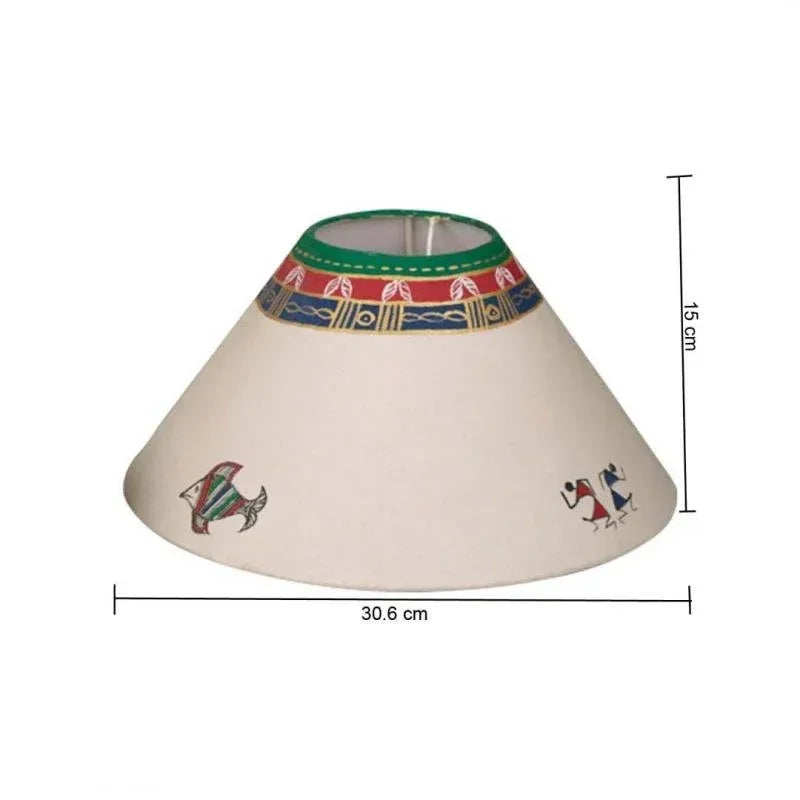 Glossy Wooden Hand Painted Decor Table Lamp For Decorative Gift Item - ArtyCraftz.com
