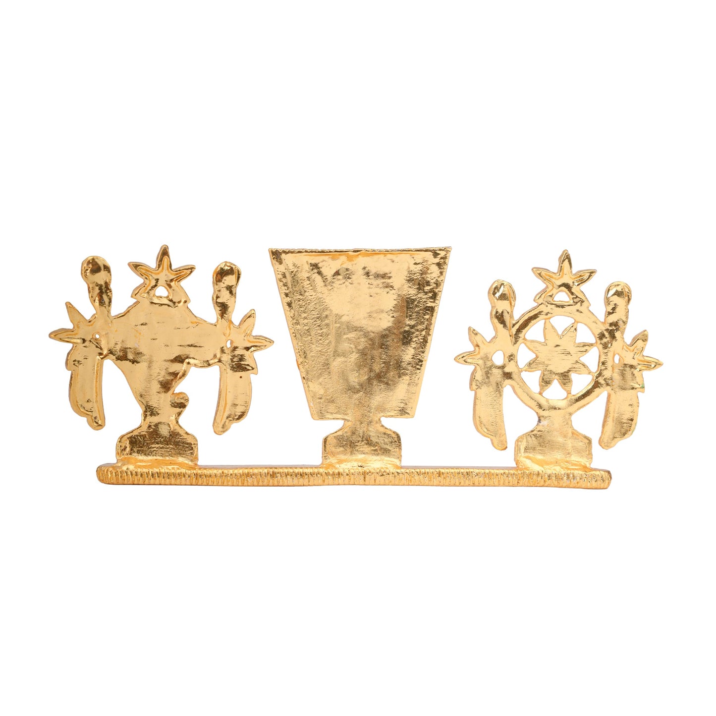 Gold Plated Tirupati Balaji Namam Shankh Chakra Idol-ArtyCraftz.com