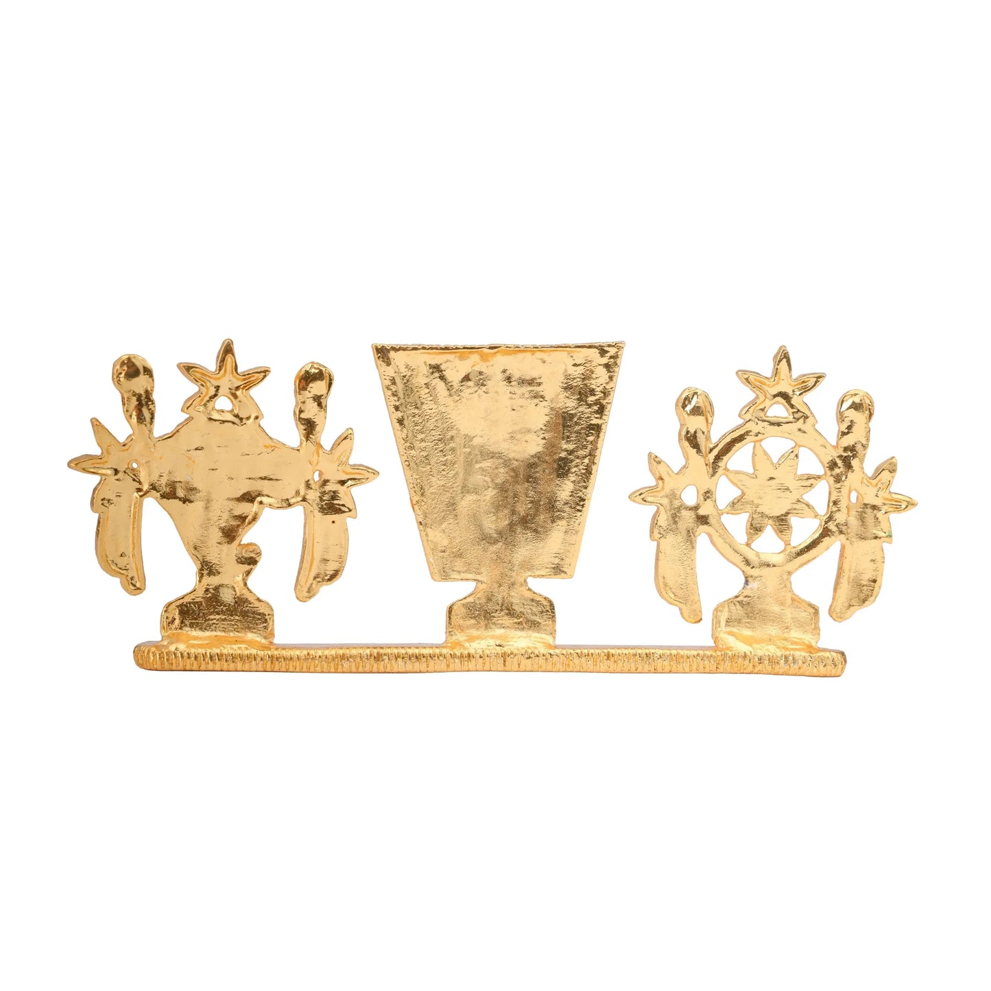 Gold Plated Tirupati Balaji Namam Shankh Chakra Idol-ArtyCraftz.com