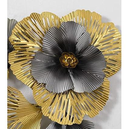 Gold and Black Iron Metal Mirela Ginkgo Biloba leaf Wall Art -
ArtyCraftz.com