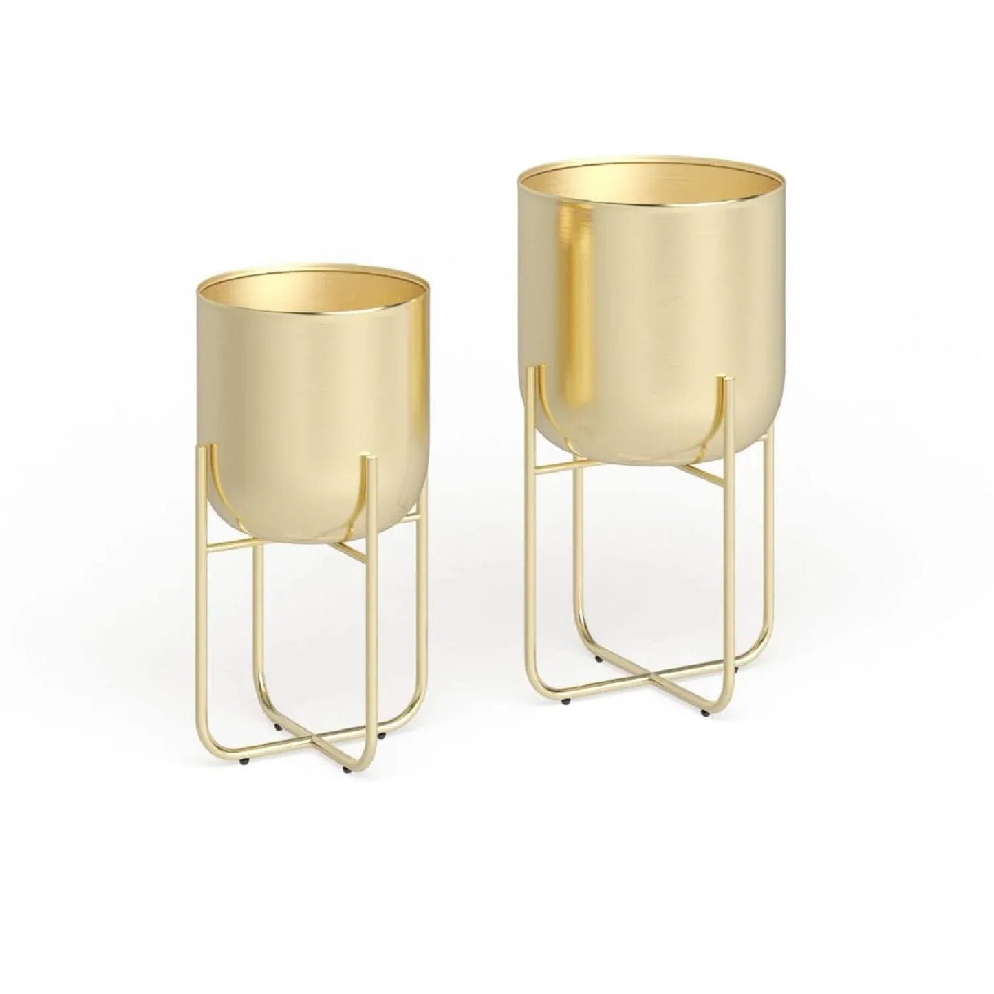 Gold and Stylish Tall Iron Planter with Stand -ArtyCraftz.com