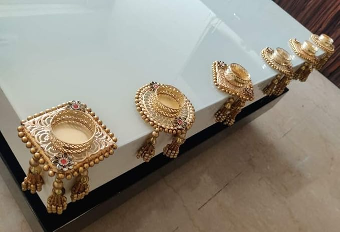 Golden Lamp for Table Corner Tealight Candle Holder