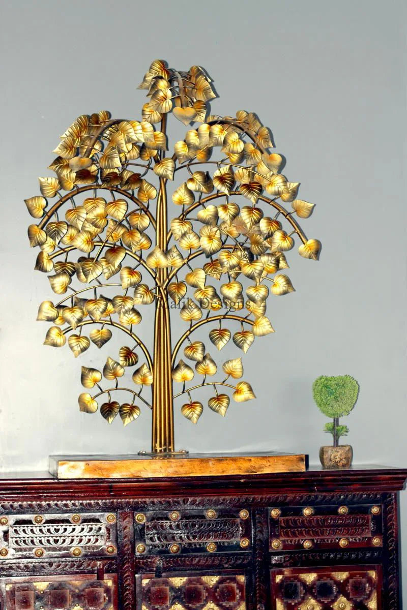 Golden Metal Artificial Trees for Home Decor to Enhancing the Beauty of Your Home - ArtyCraftz.com