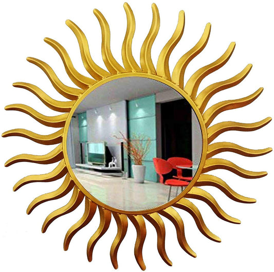 Golden Sunburst Wall Mirror-ArtyCraftz.com
