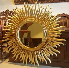 Golden Sunburst Wall Mirror Actual image-ArtyCraftz.com