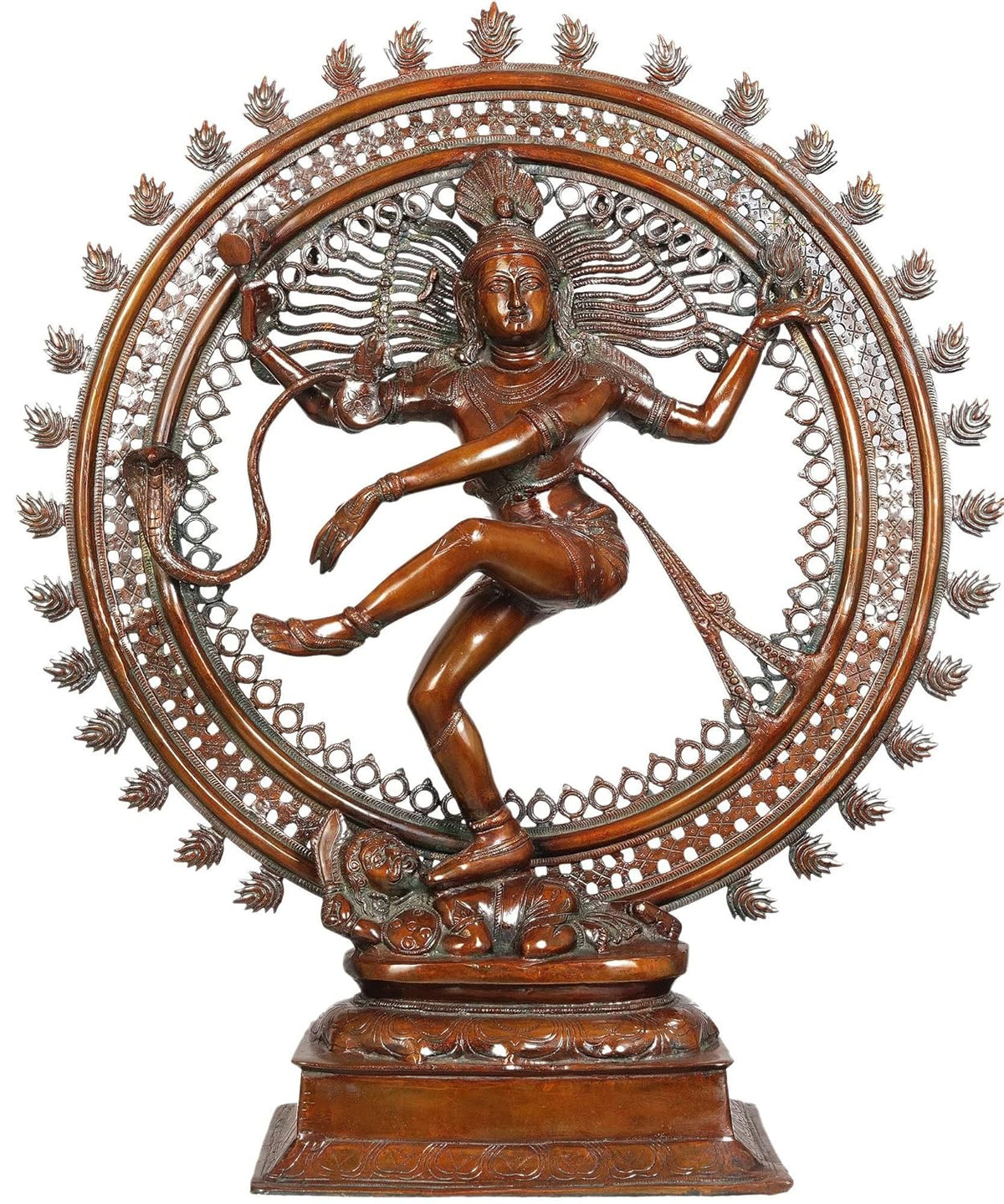 Grand Brass Nataraja Sculpture – Lord Shiva Cosmic Dance Statue-ArtyCraftz.com