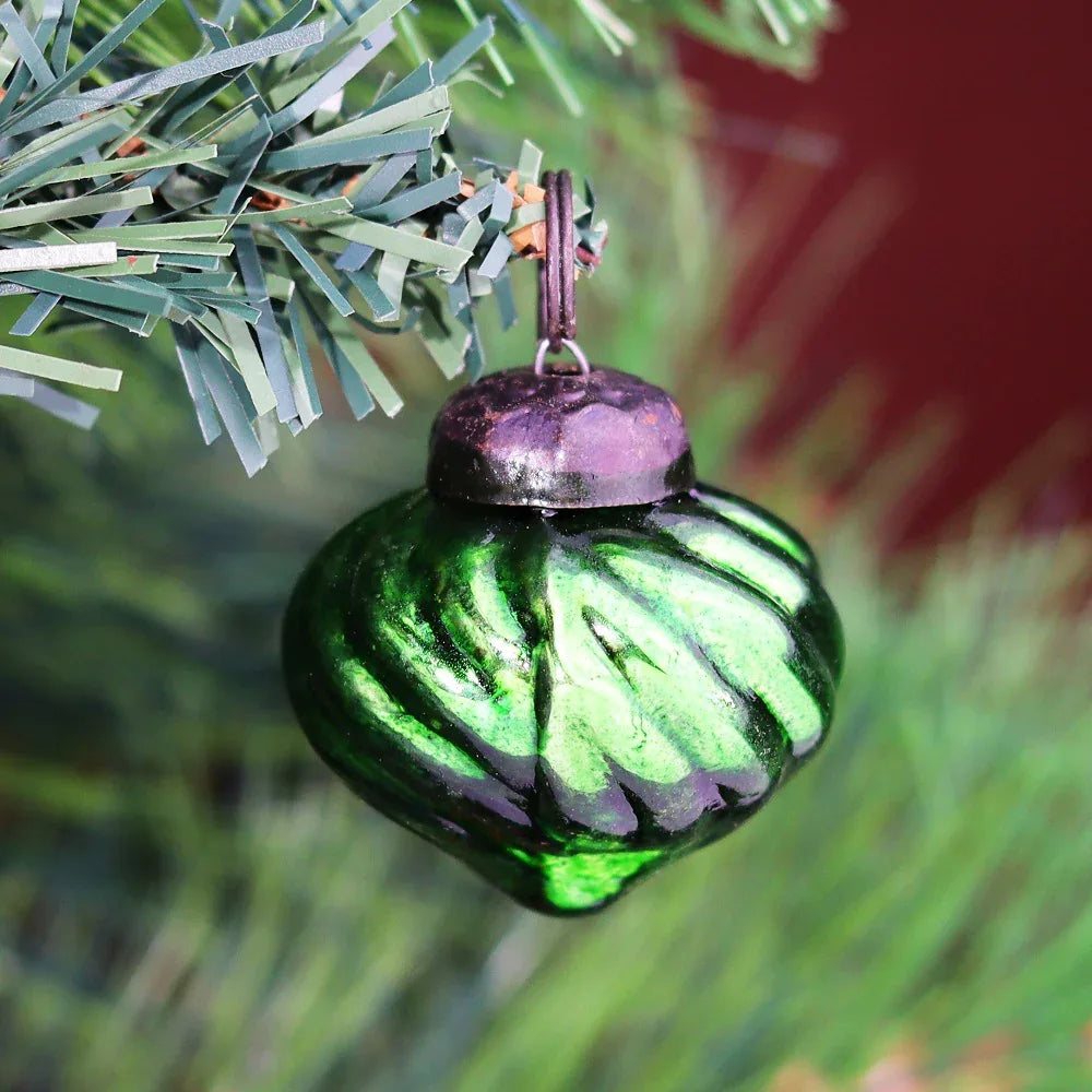 Glass Spiral Heart Christmas Ornaments-ArtyCraftz.com