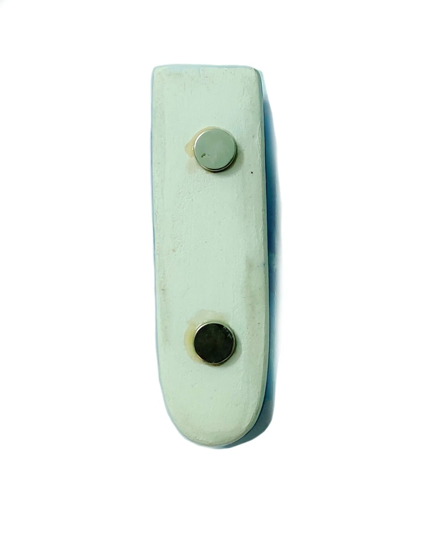 Blue Pottery Hand Painted Magnetic Hydroponic Planter, Refrigerator Mount