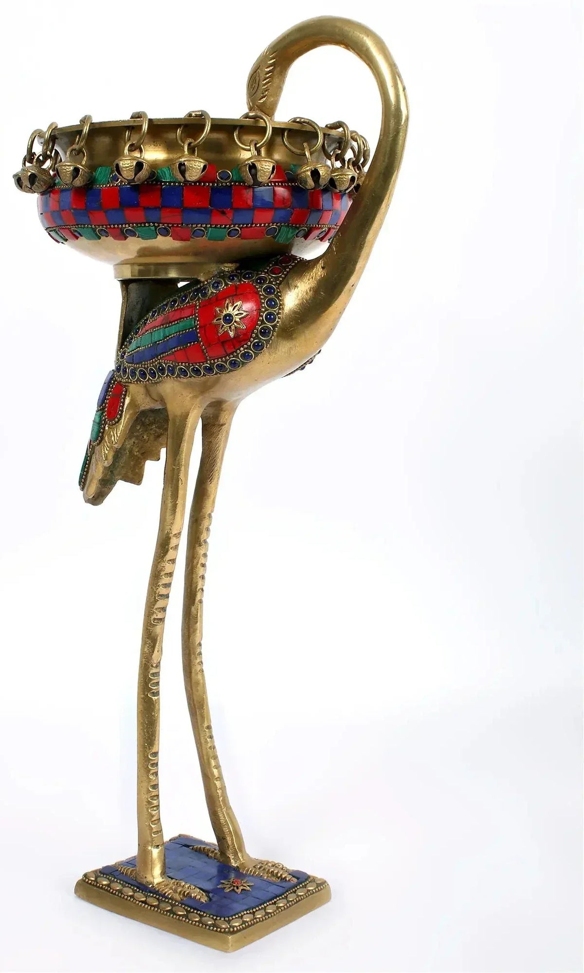 HandMade Brass Flamingo Urli