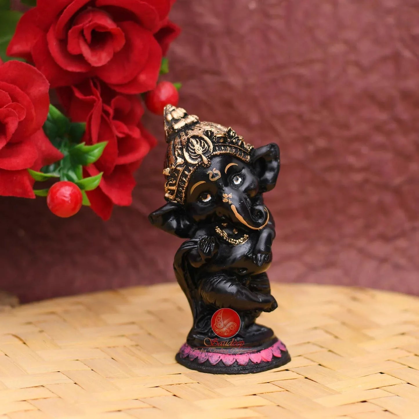 Hand Made Resine Little Ganesh Dancing Sculpture | Showpiece for Home & Office D?cor - ArtyCraftz.com