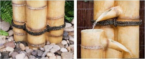 Handcrafted 5-Tier Cascading Bamboo Water fountain - ArtyCraftz.com