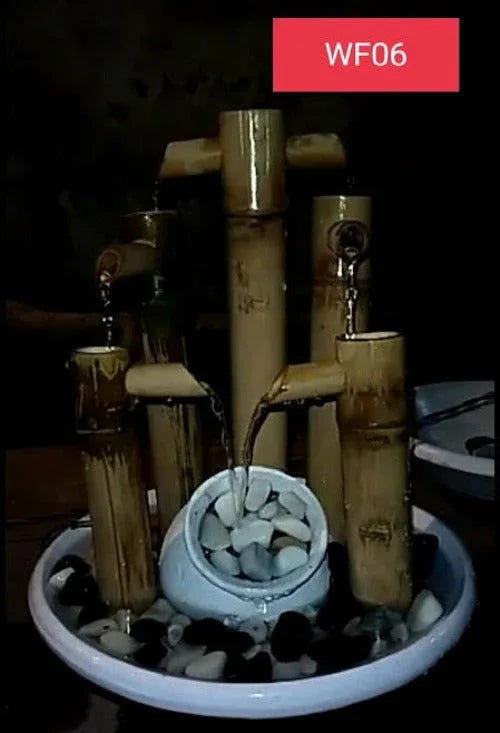 Handcrafted 5 Row Bamboo Fountain - ArtyCraftz.com