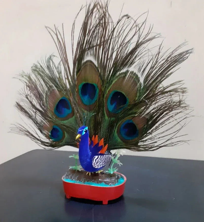 Handcrafted 8 inches Dancing Baby Peacock - ArtyCraftz.com