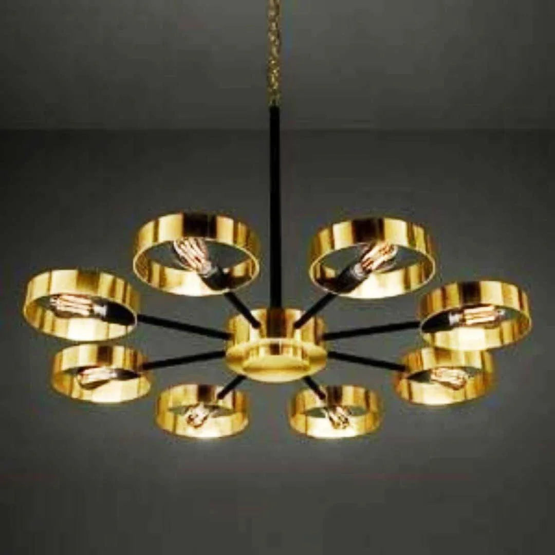 Handcrafted Antique Steel Roof Mounted Hanging Chandelier - ArtyCraftz.com
