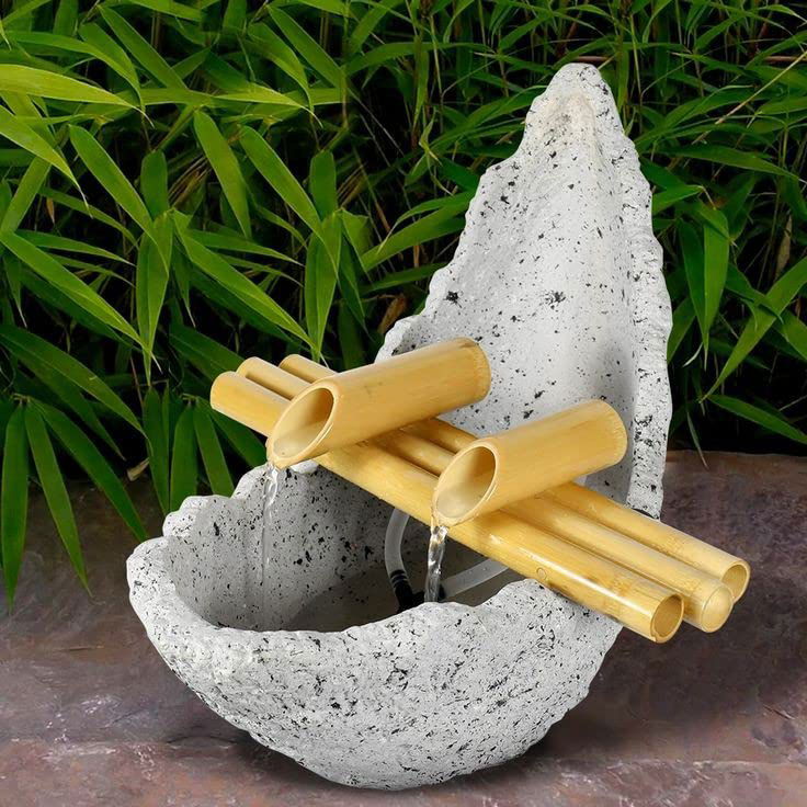 Handcrafted Bamboo Lucky Flowing Water fountain - ArtyCraftz.com