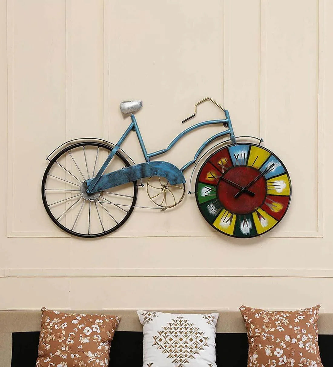 Handcrafted Blue Cycle Wall Decor For Home Decor - ArtyCraftz.com