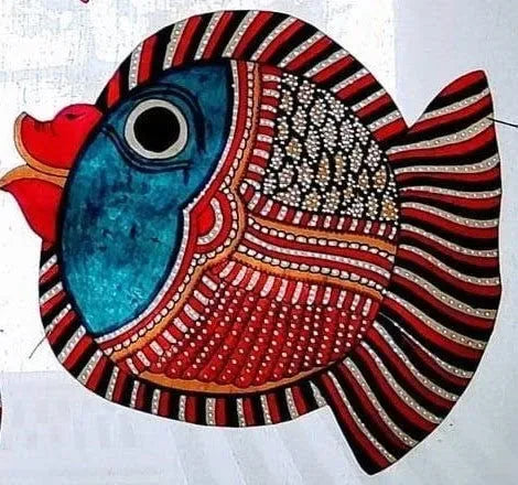 Handcrafted Orange Fish Leather Puppet