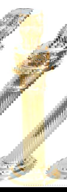 Handcrafted Brass Ashoka Pillar for Table Decor and Gifting 4.6*4.6*15 Inches - ArtyCraftz.com