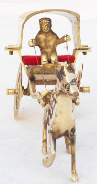 Handcrafted Brass Bull Cart for Showpiece - ArtyCraftz.com